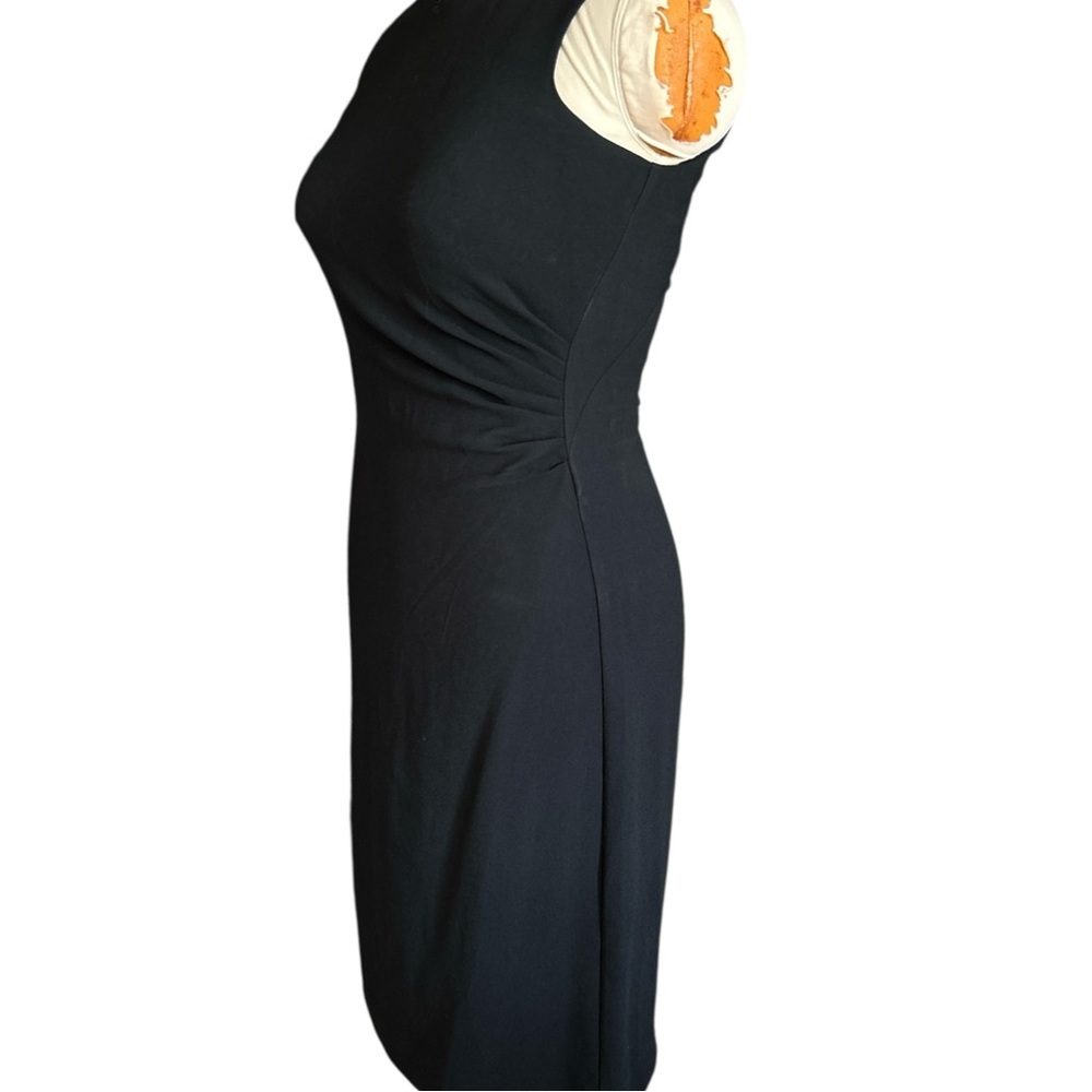 Vintage Y2K Banana Republic Black Sleeveless Little Black Sheath Dress Size 8